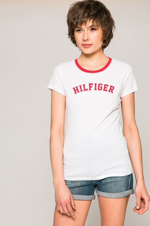 Tommy Hilfiger - Top στάμπα λευκό UW0UW00091
