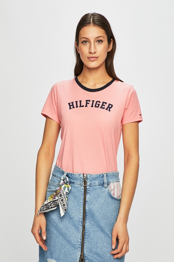 Tommy Hilfiger - Top στάμπα ροζ UW0UW00091