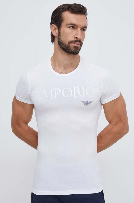 Emporio Armani Underwear - T-shirt elasztánnal fehér 111035