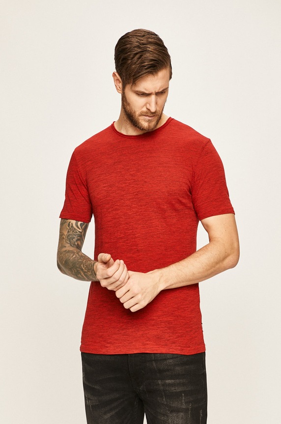 Only & Sons - T-shirt bawełna czerwony 22005108