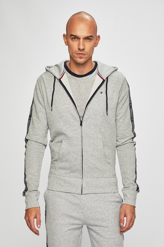 Tommy Hilfiger - Felső aplikációval szürke UM0UM00708