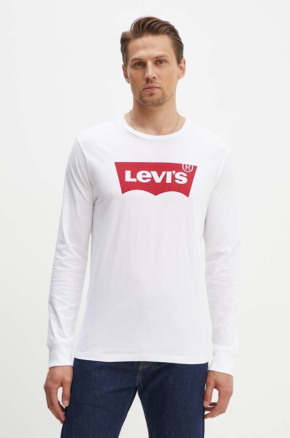 Levi's - Majica dugih rukava pamuk bijela 36015.0010