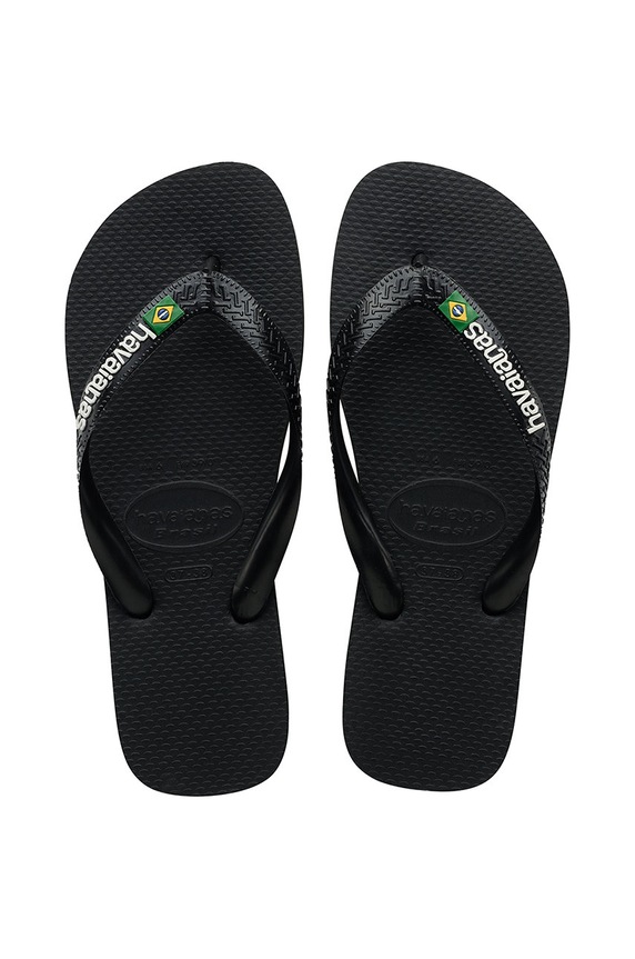 Havaianas - Σαγιονάρες BRASIL LOGO φλατ μαύρο 4110850.1069.P