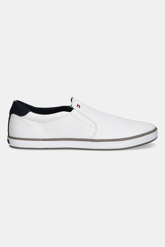 Tommy Hilfiger - Πάνινα παπούτσια CONIC SLIP ON SNEAKER FM0FM00597.100 λευκό SS20