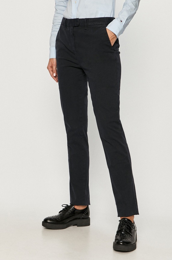 Tommy Hilfiger - Nohavice Marin s elastanom tmavomodrá WW0WW20489