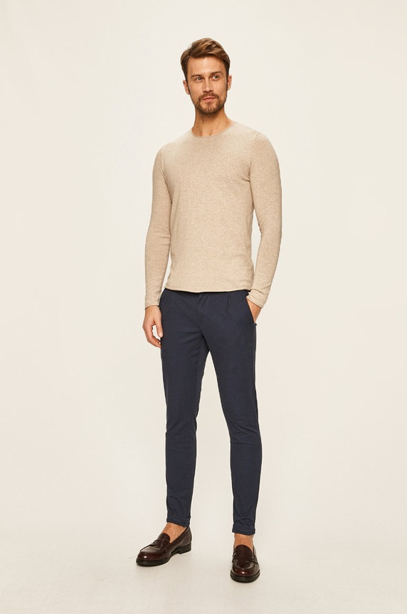 Selected Homme - Sweter 16047649 beżowy AA00