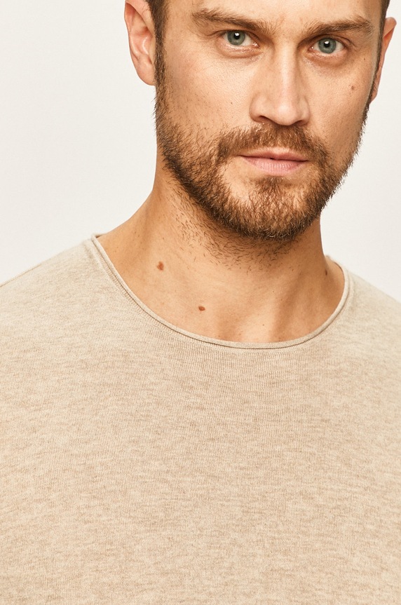 Selected Homme - Sweter 16047649 beżowy