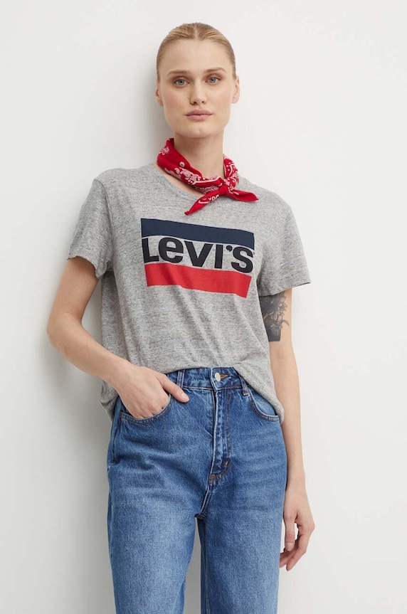 Levi's - Top nadruk szary 17369.0303