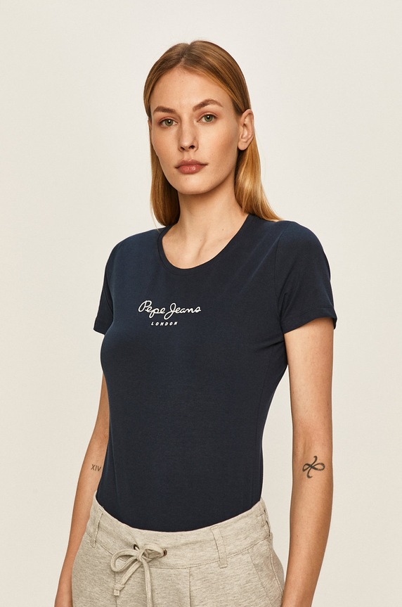 Pepe Jeans - Top New Virginia granatowy PL502711
