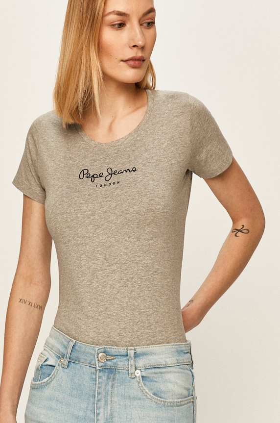 Pepe Jeans - Felső PL502711 elasztánnal szürke PL502711