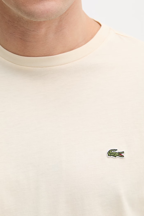 Lacoste tričko pánske bavlnené TH6709 béžová