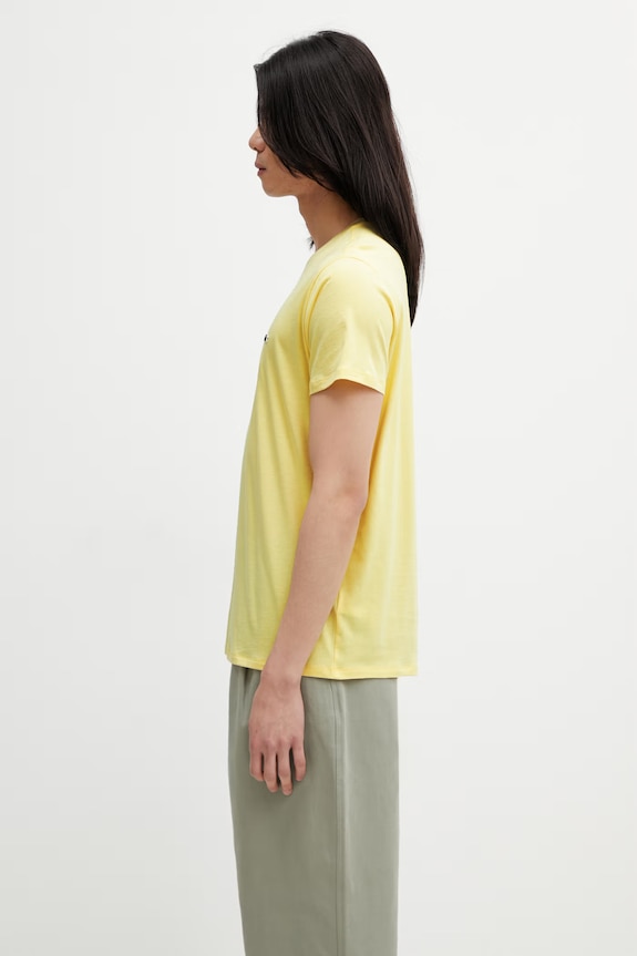 Lacoste tricou de bumbac pentru bărbați TH6709 galben SS26