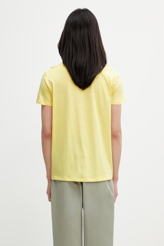 Îmbrăcăminte Lacoste tricou de bumbac pentru bărbați TH6709 galben
