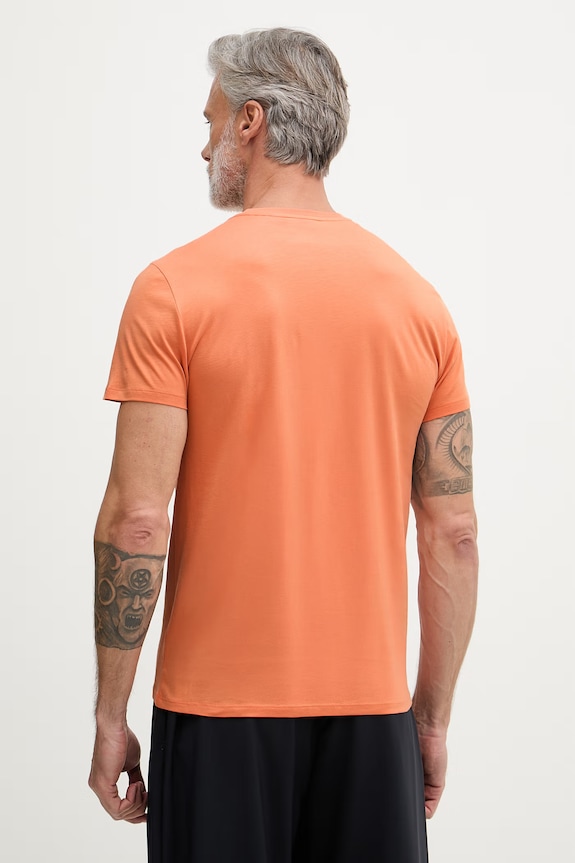 Odzież Lacoste T-shirt bawełniany męski TH6709 pomarańczowy