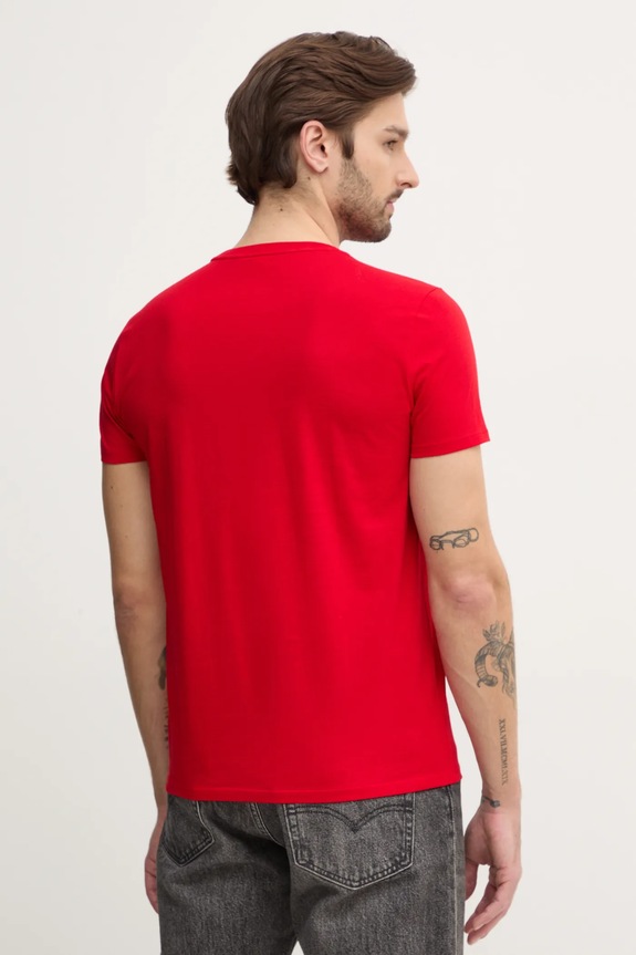 Abbigliamento Lacoste t-shirt da uomo in cotone TH6709 rosso