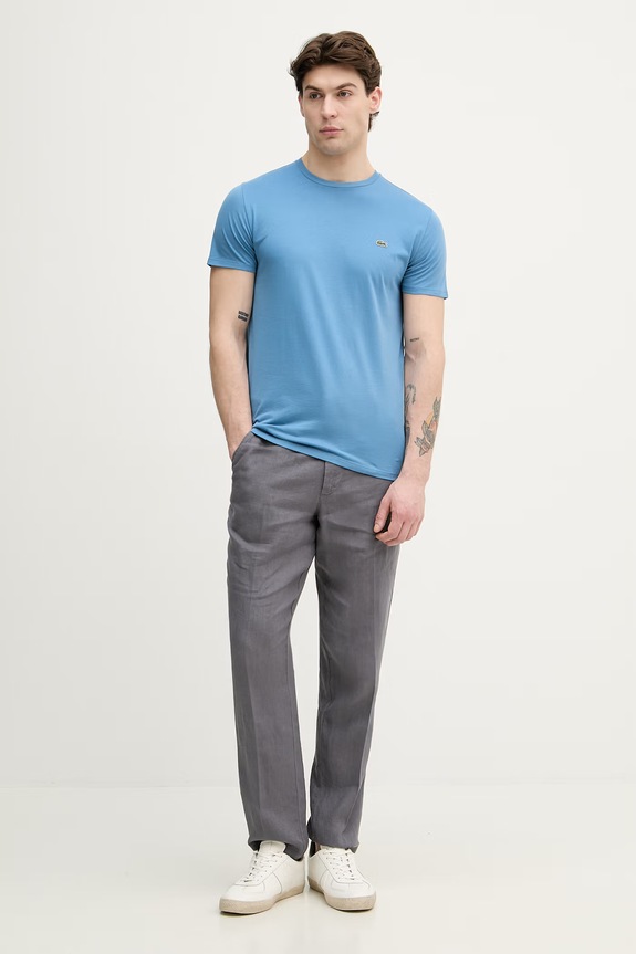 Lacoste tricou bărbătesc din bumbac TH6709 albastru SS26