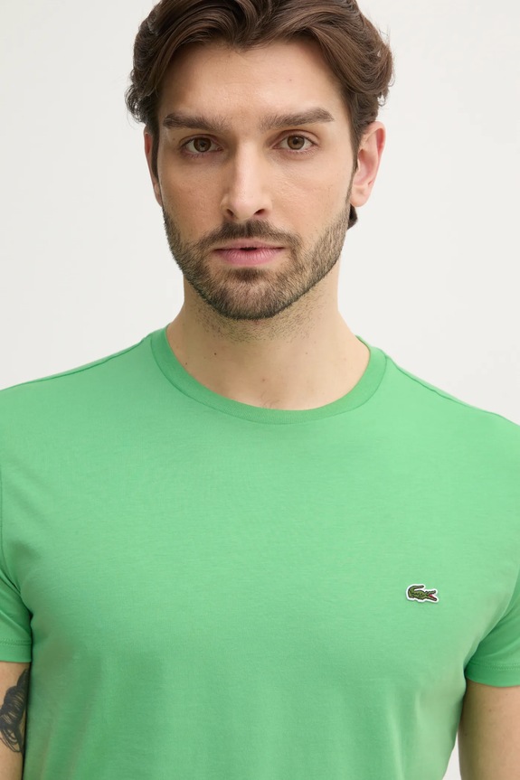 Lacoste majica za muškarce od pamuka zelena TH6709