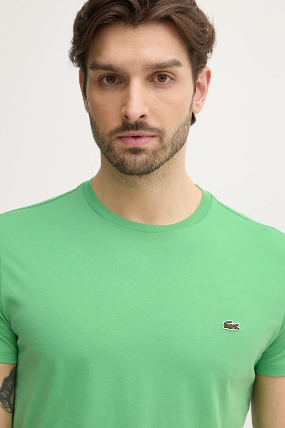 Lacoste majica za muškarce od pamuka zelena TH6709