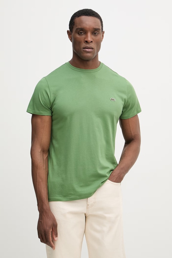 Lacoste tričko pánske bavlnené zelená TH6709