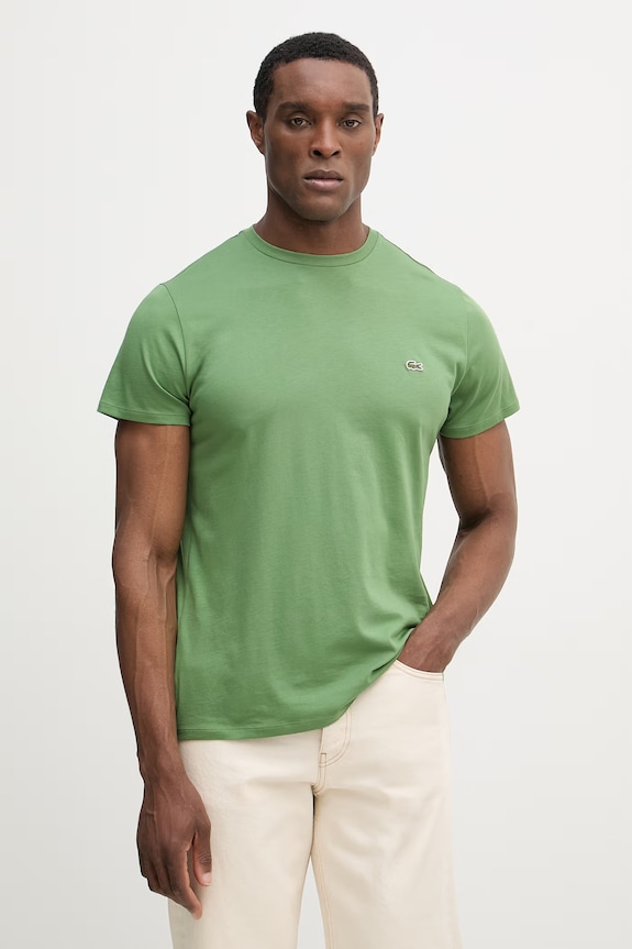Lacoste tričko pánske bavlnené zelená TH6709