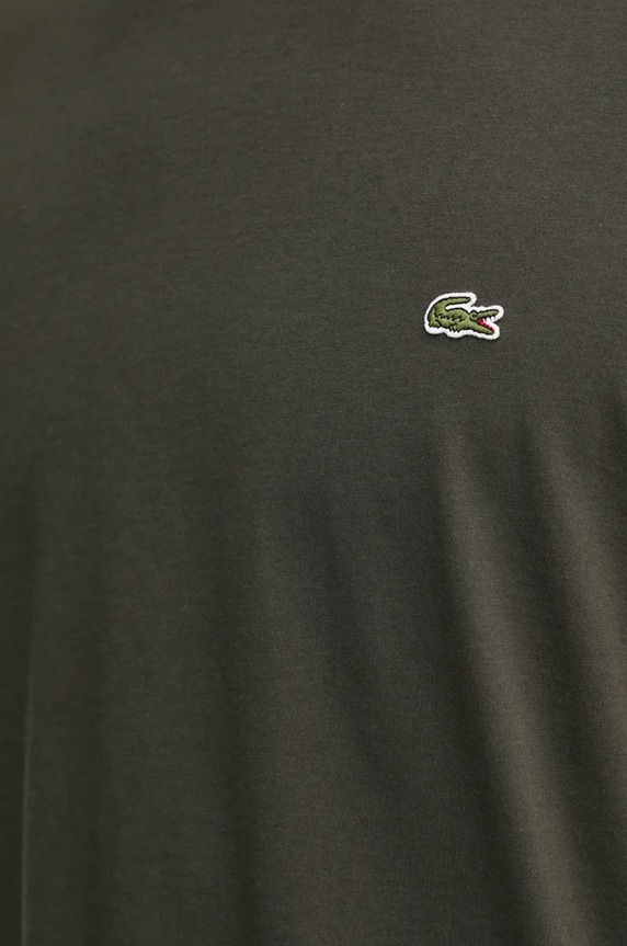 Lacoste T-shirt męski bawełniany TH6709 zielony
