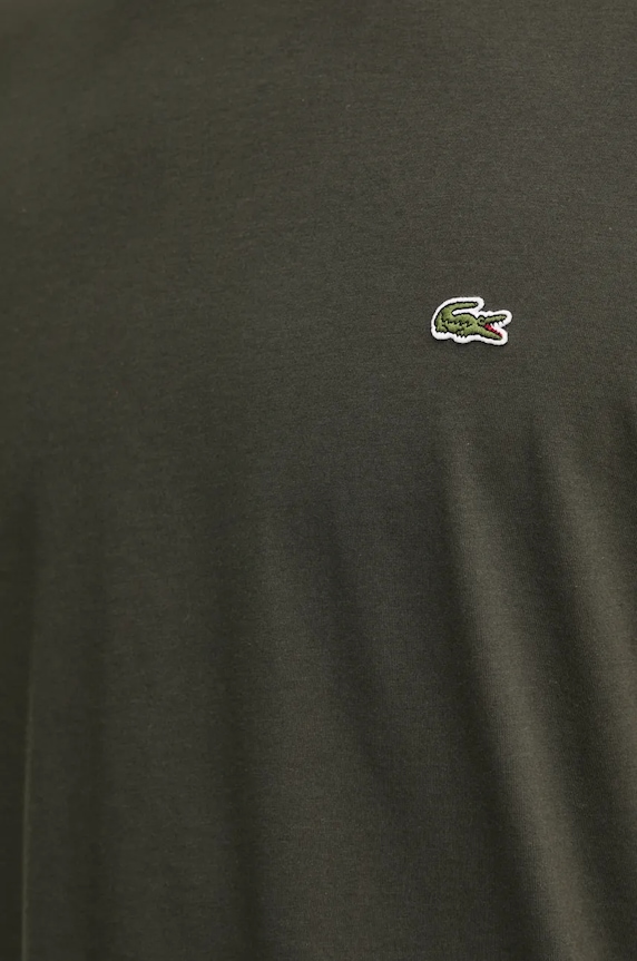 Lacoste T-shirt męski bawełniany TH6709 zielony