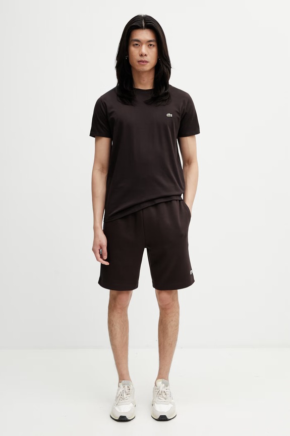 Lacoste тениска от памук мъжка TH6709 кафяв