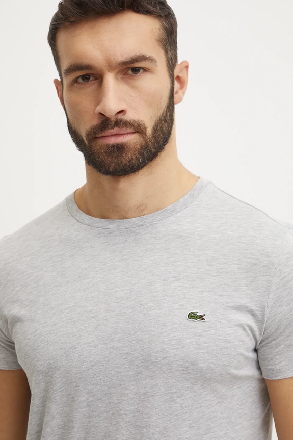 Lacoste t-shirt ανδρικό βαμβακερό γκρί TH6709