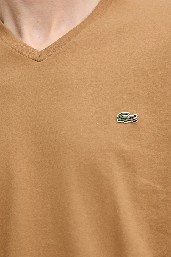 Lacoste tričko pánske bavlnené TH6710 béžová