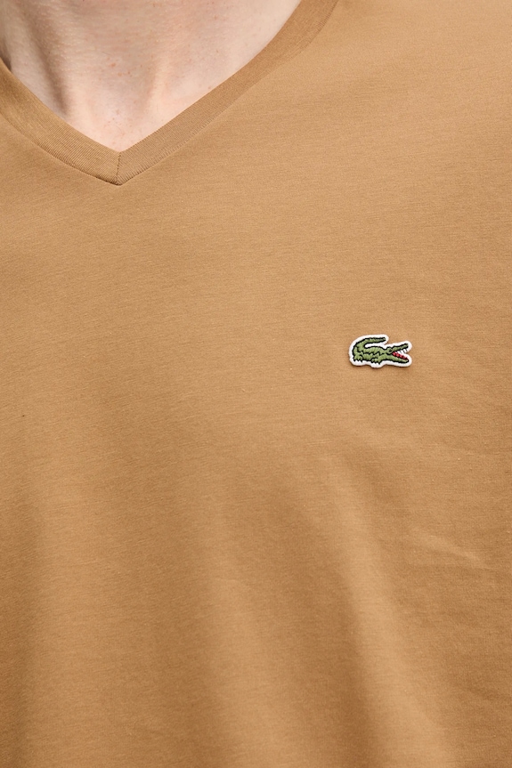 Lacoste tričko pánske bavlnené TH6710 béžová