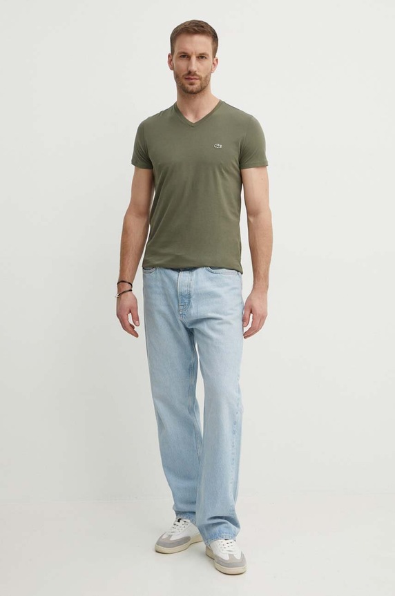 Lacoste T-shirt ανδρικό βαμβακερό TH6710 πράσινο SS26