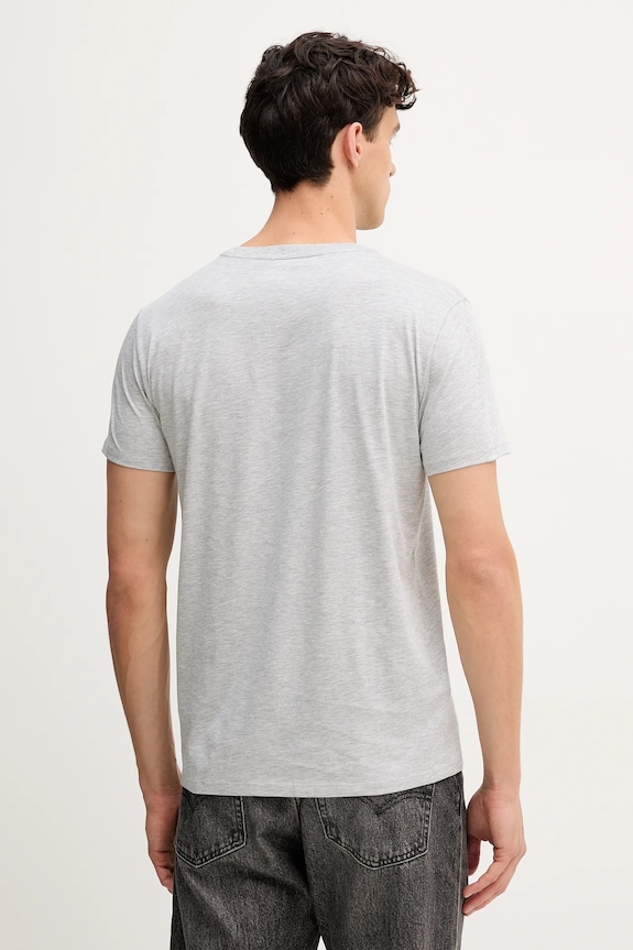 Ρούχα Lacoste T-shirt Ανδρικό βαμβακερό TH6710 γκρί