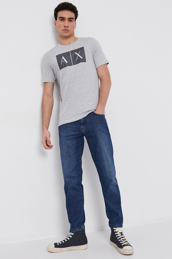 Armani Exchange t-shirt in cotone 8NZTCK.Z8H4Z.NOS grigio AA00