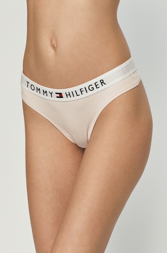 Tommy Hilfiger - Στρινγκ πλεκτό ύφασμα ροζ UW0UW01555