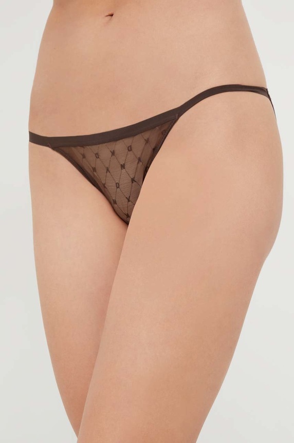 Dkny figi dzianina brązowy DK5030