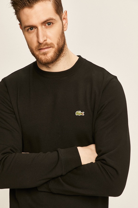 Lacoste - Bluza imprimeu negru SH4385
