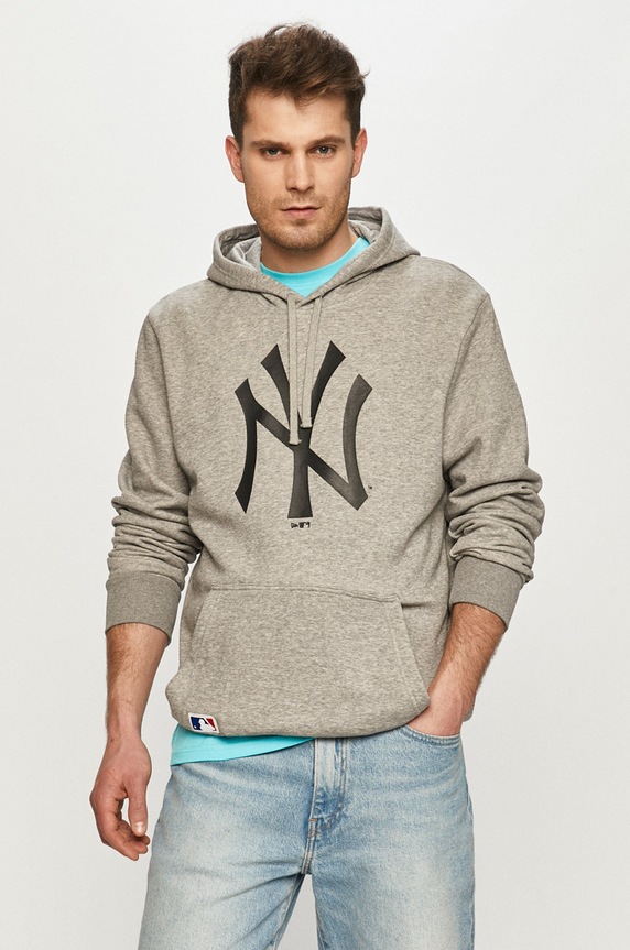 New Era - Bluza z kapturem szary 11863700
