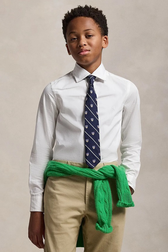 Polo Ralph Lauren - Detská košeľa 134-158 cm jednofarebný biela 352713545001
