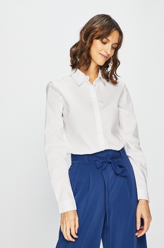 Jacqueline de Yong Koszula z elastanem biały 15149877