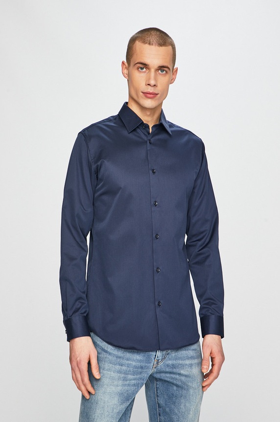Selected Homme Koszula bawełna granatowy 16065894