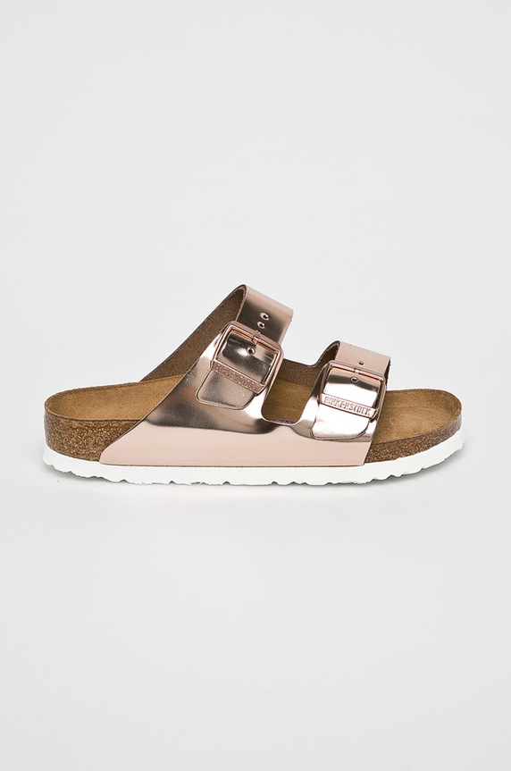 Birkenstock bőr papucs Arizona SFB lapos rózsaszín 952091