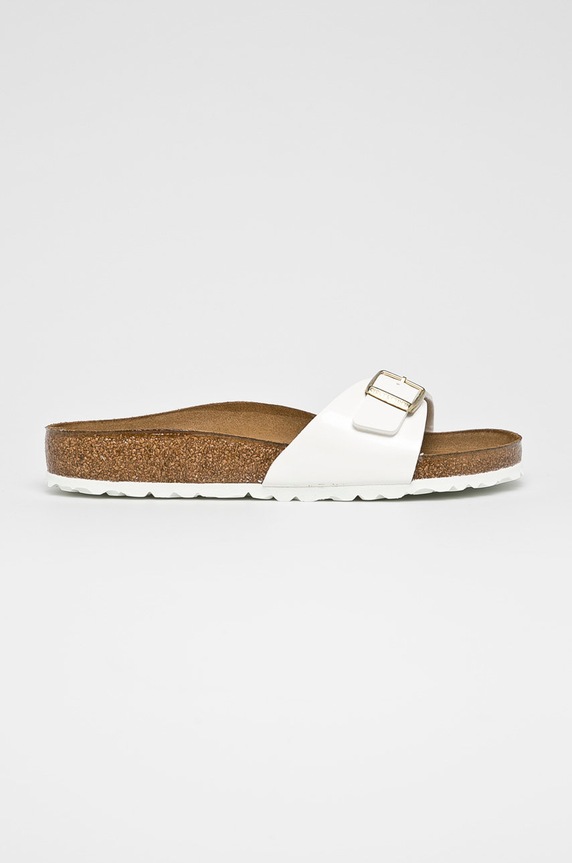 Birkenstock - Klapki Madrit Bs imitacja skóry licowej biały 1005309