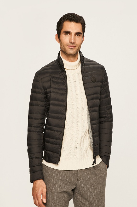 Armani Exchange - Kurtka puchowa 8NZB51.ZNW3Z bez kaptura czarny 8NZB51.ZNW3Z