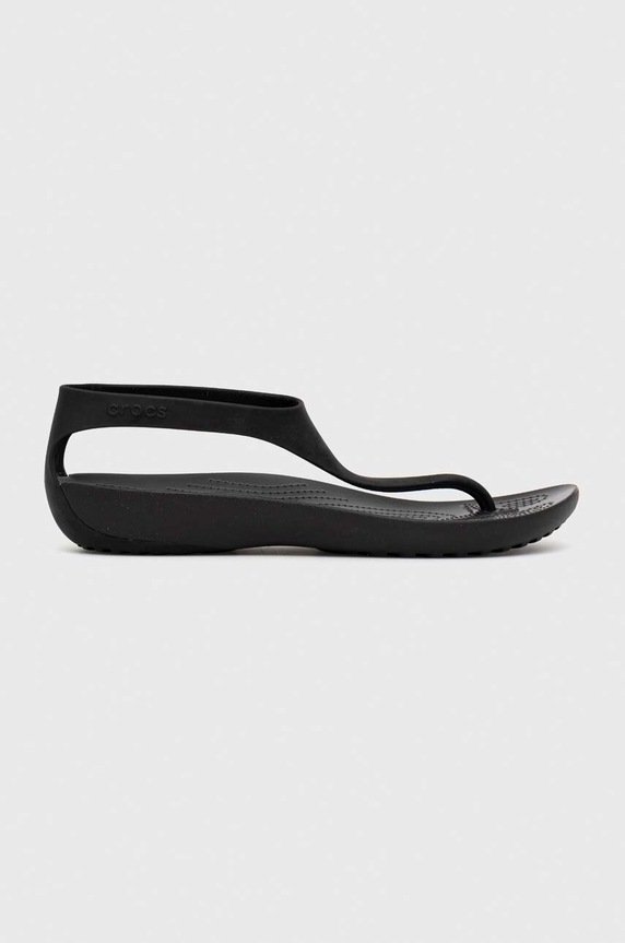 Sandály Crocs bez podpatku černá 205468.SERENA.FLIP.W