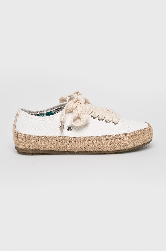 Emu Australia - Espadryle dziecięce Agonis Teens biały T11411