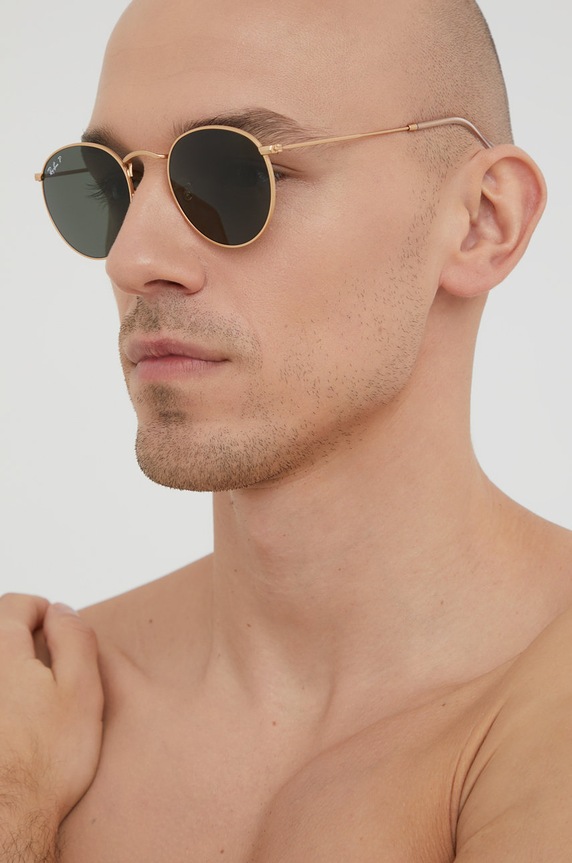Ray-Ban – Okulary ROUND METAL 0RB3447.112/58.50. złoty SS19