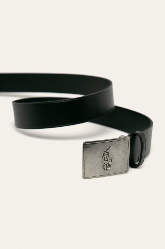 Polo Ralph Lauren curea de piele 405691693 negru SS26