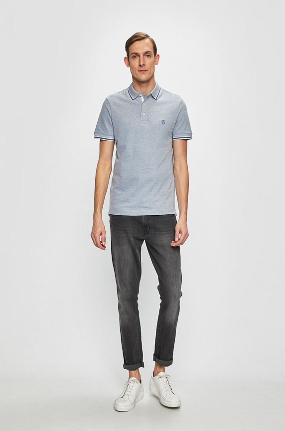 Selected Homme - Pánske polo tričko 16065598 modrá AA00