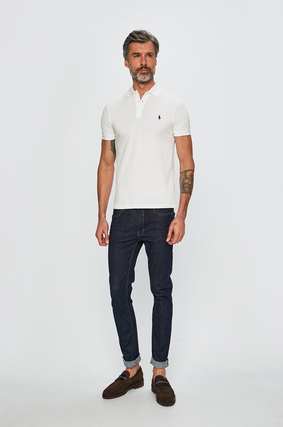 Polo Ralph Lauren - Pánske polo tričko 710541705008 biela SS19