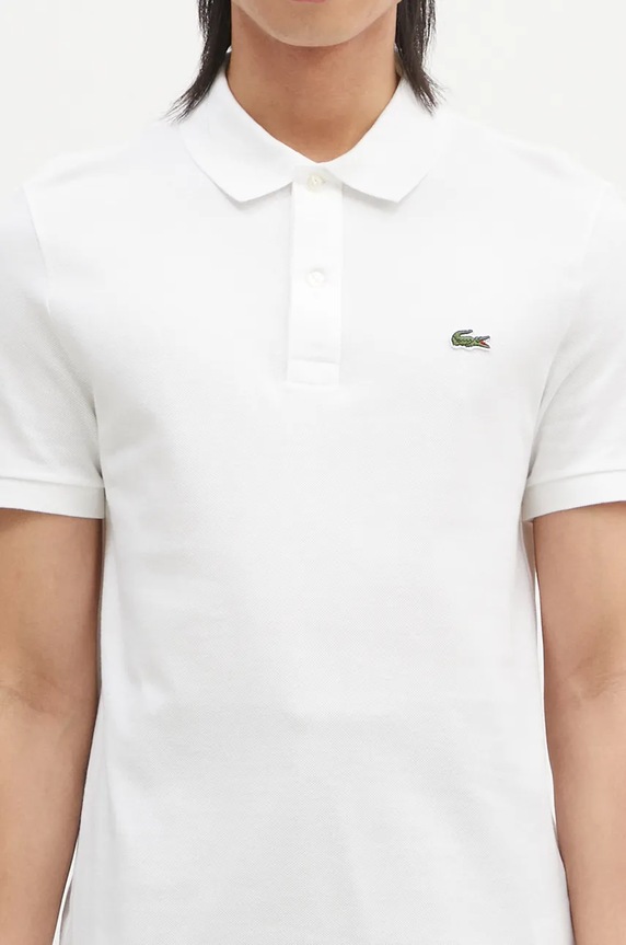 Lacoste polo de bumbac alb PH4012